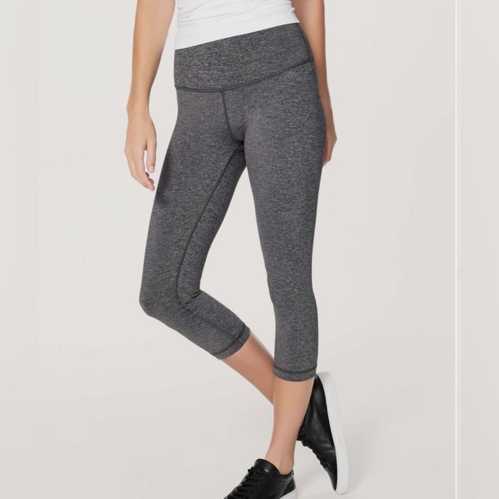 Lululemon High-Rise Winder Under Crop Leggings Capris Heather Gray Women’s 8